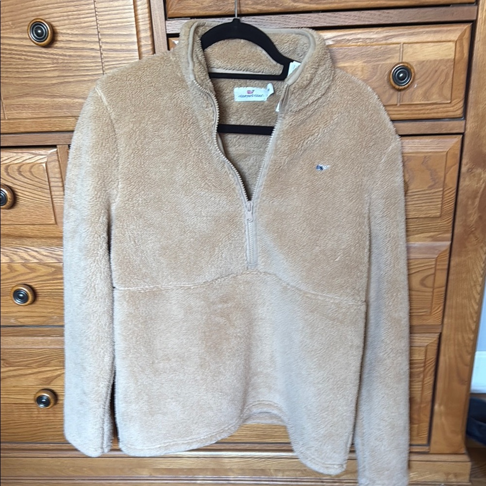 Women's Tan Fleece Sweater